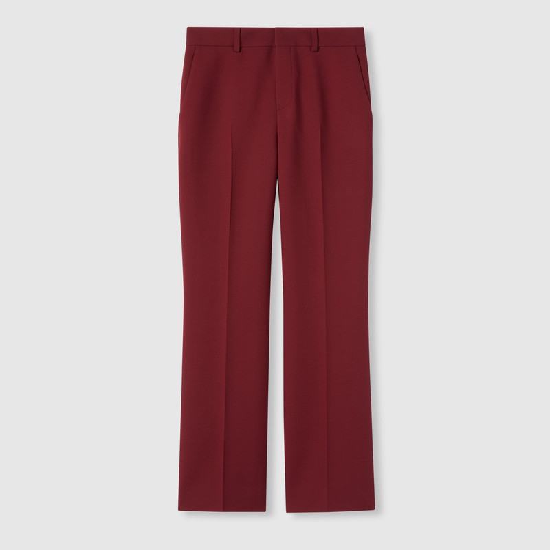 Wool silk pants with embroidery 1
