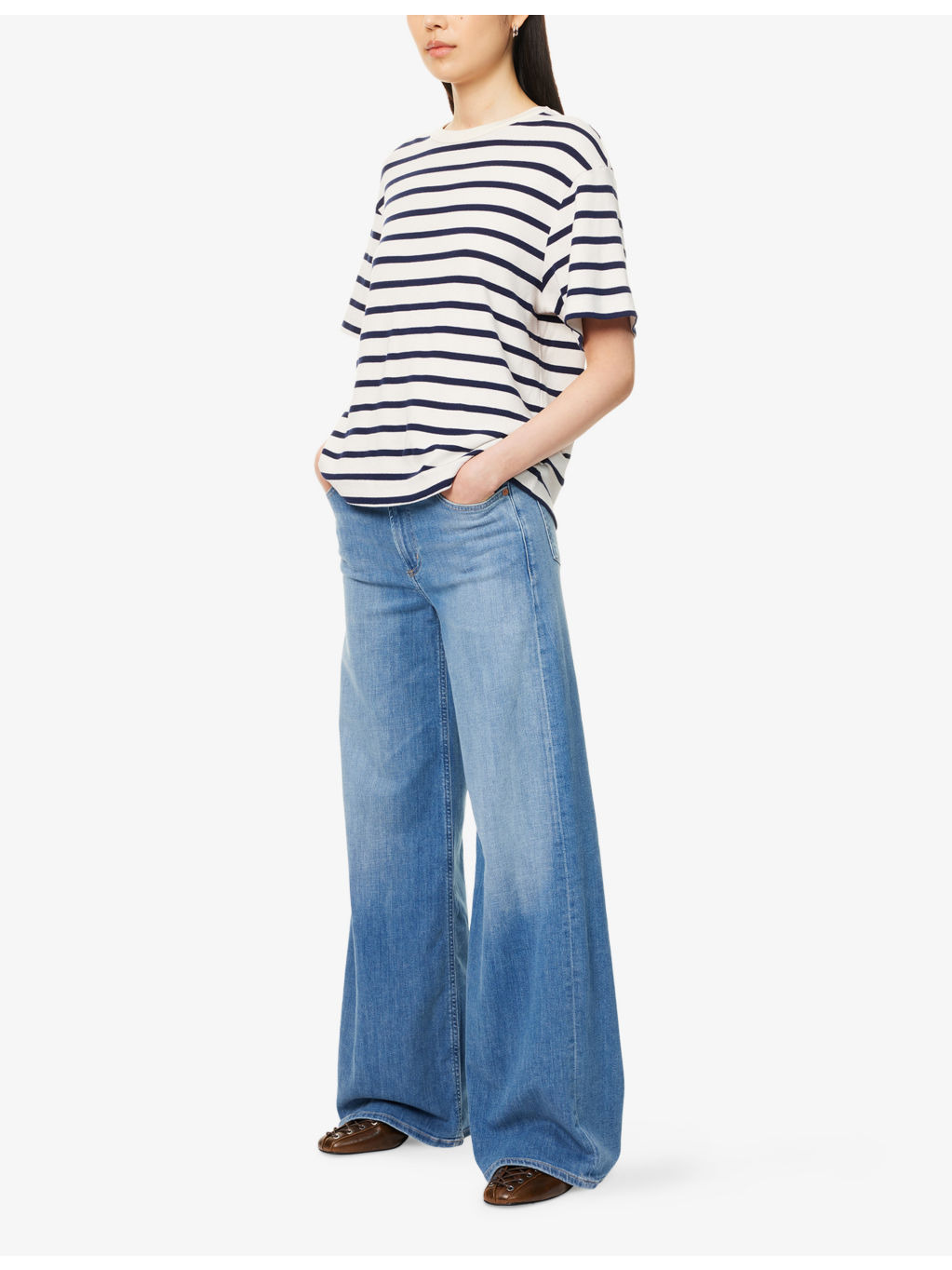 Lyra Wide-Leg Cropped Denim Jeans - 2