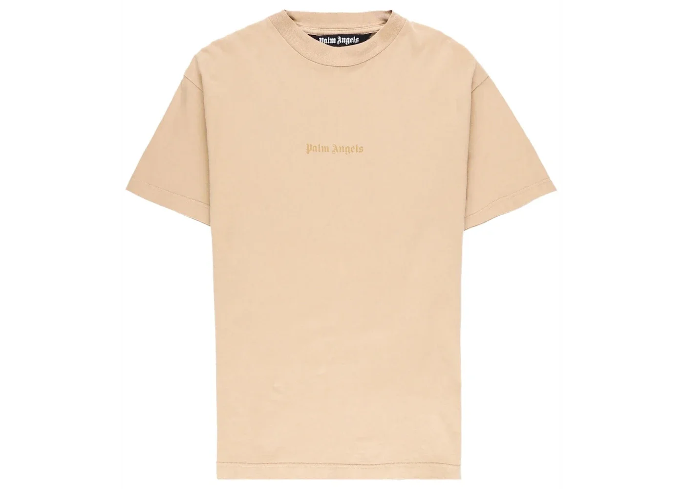 Palm Angels Gd Reverse Logo Tee Beige - 1