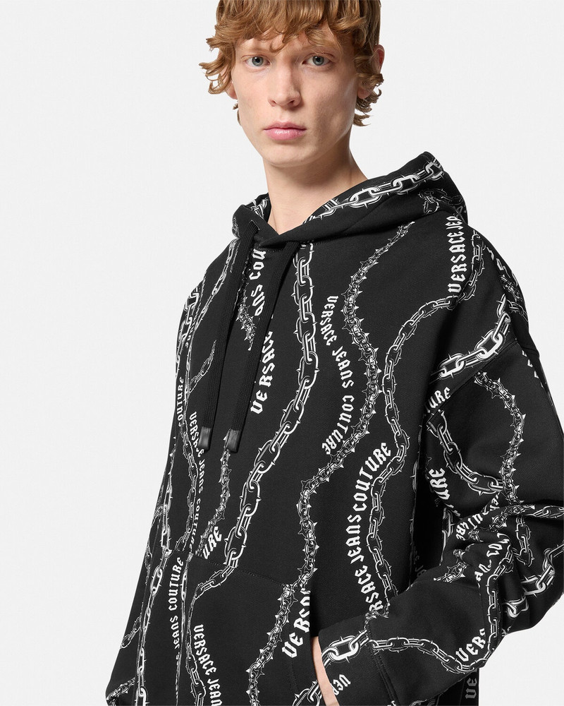 Chain Couture Loose-Fit Hoodie 3
