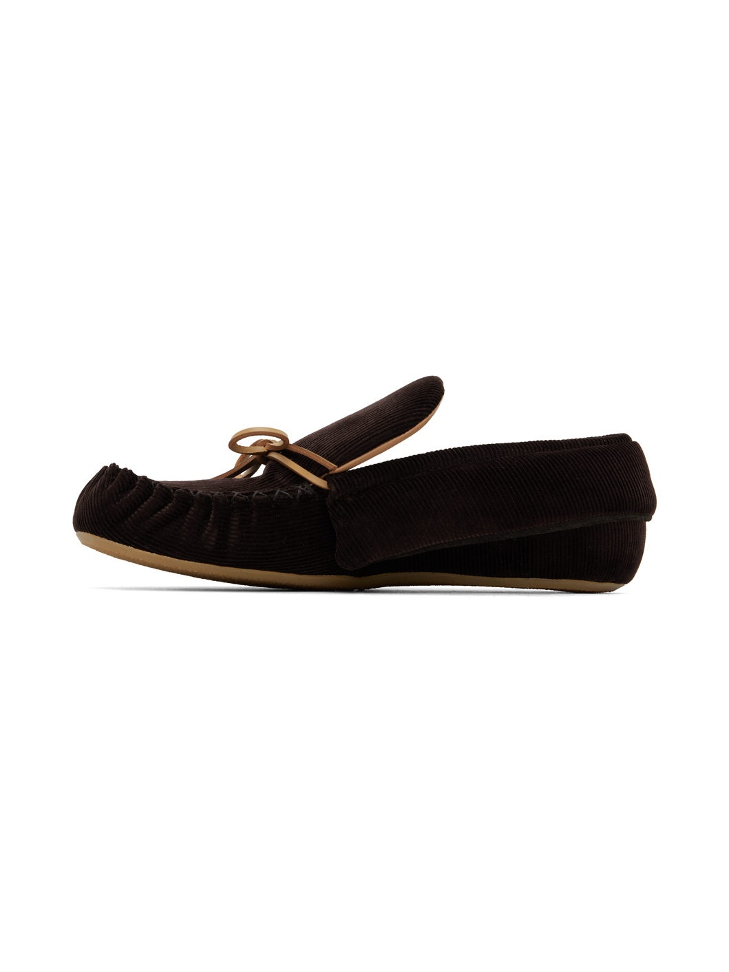 Brown Corduroy Loafers - 3