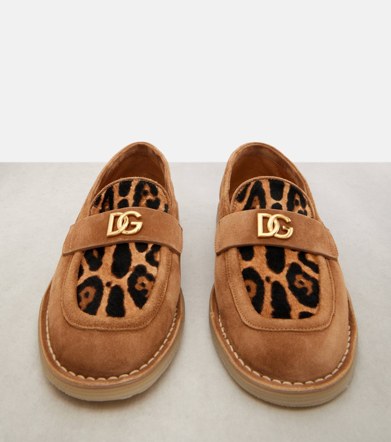DG suede and calf hair loafers 6