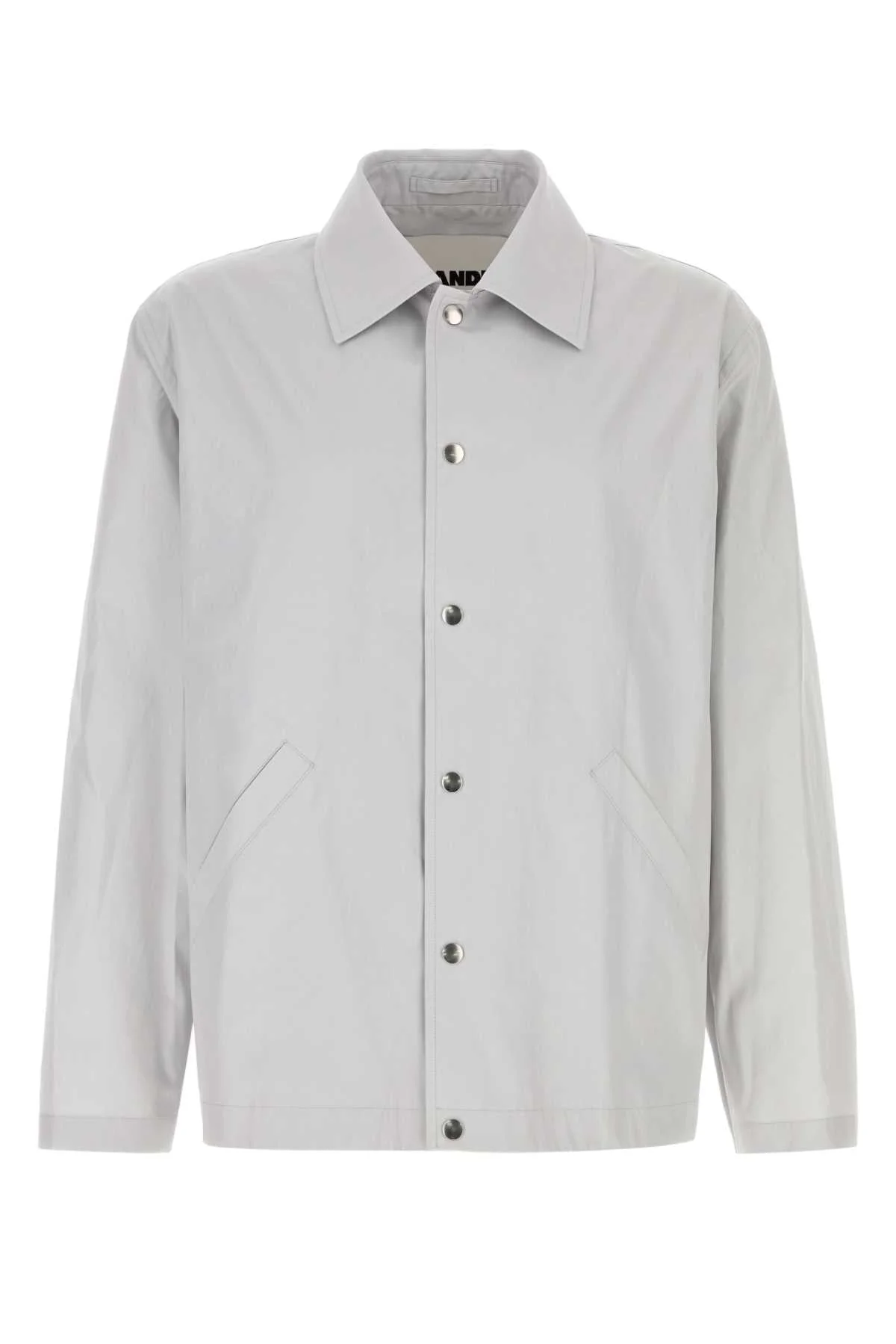 Jil Sander Men Light Grey Cotton Windbreaker - 1