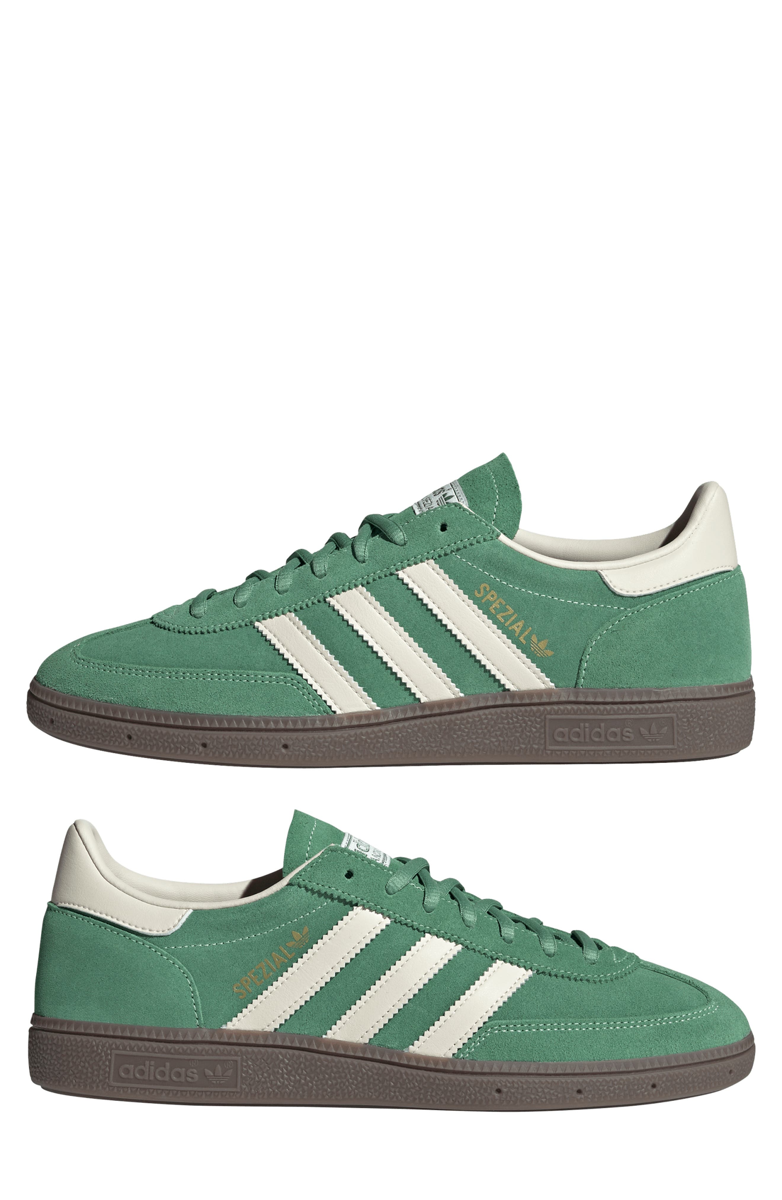 adidas Gender Inclusive Handball Spezial Sneaker in Green/cream White/crystal at Nordstrom - 9