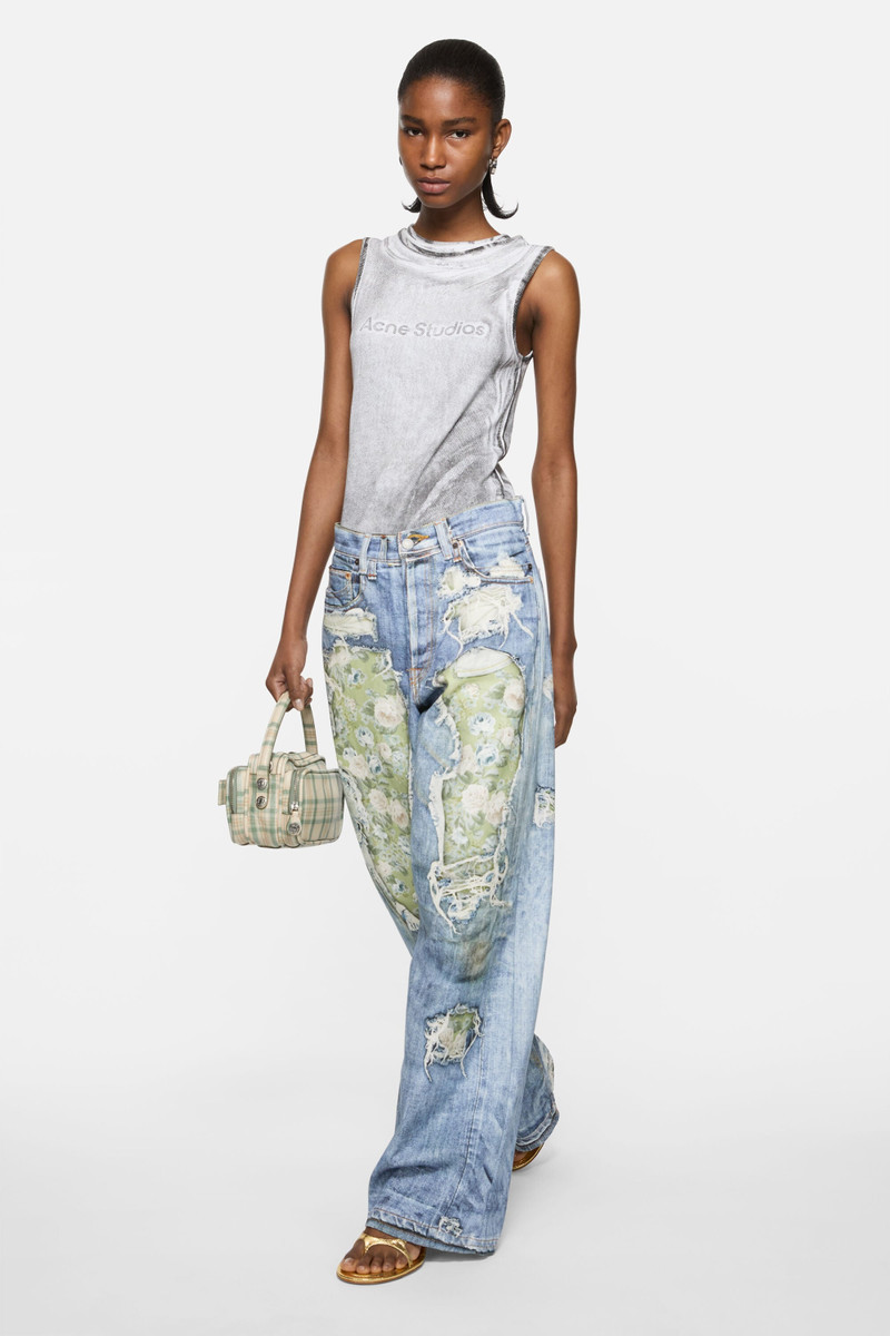 Acne Studios Trompe-l’œil jeans - 1981 - Blue/green outlook