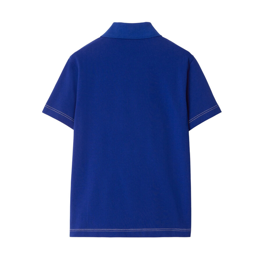 Burberry Logo Embroidered Cotton Polo Shirt - 2
