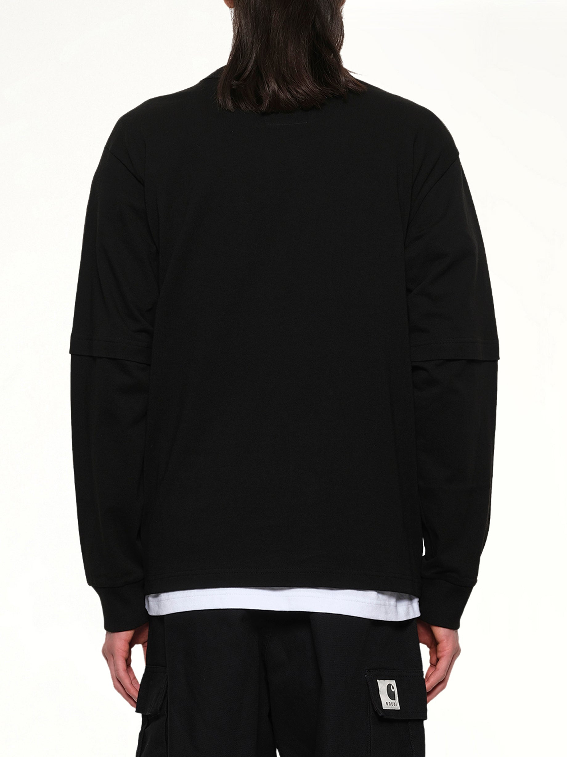 Carhartt WIP Cotton Jersey L/S T-Shirt in Black - 5