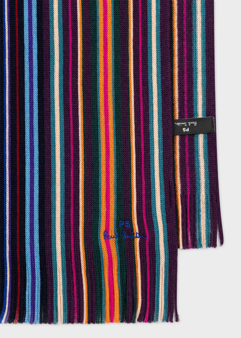 Paul Smith Merino Wool 'Spectrum Stripe' Scarf outlook