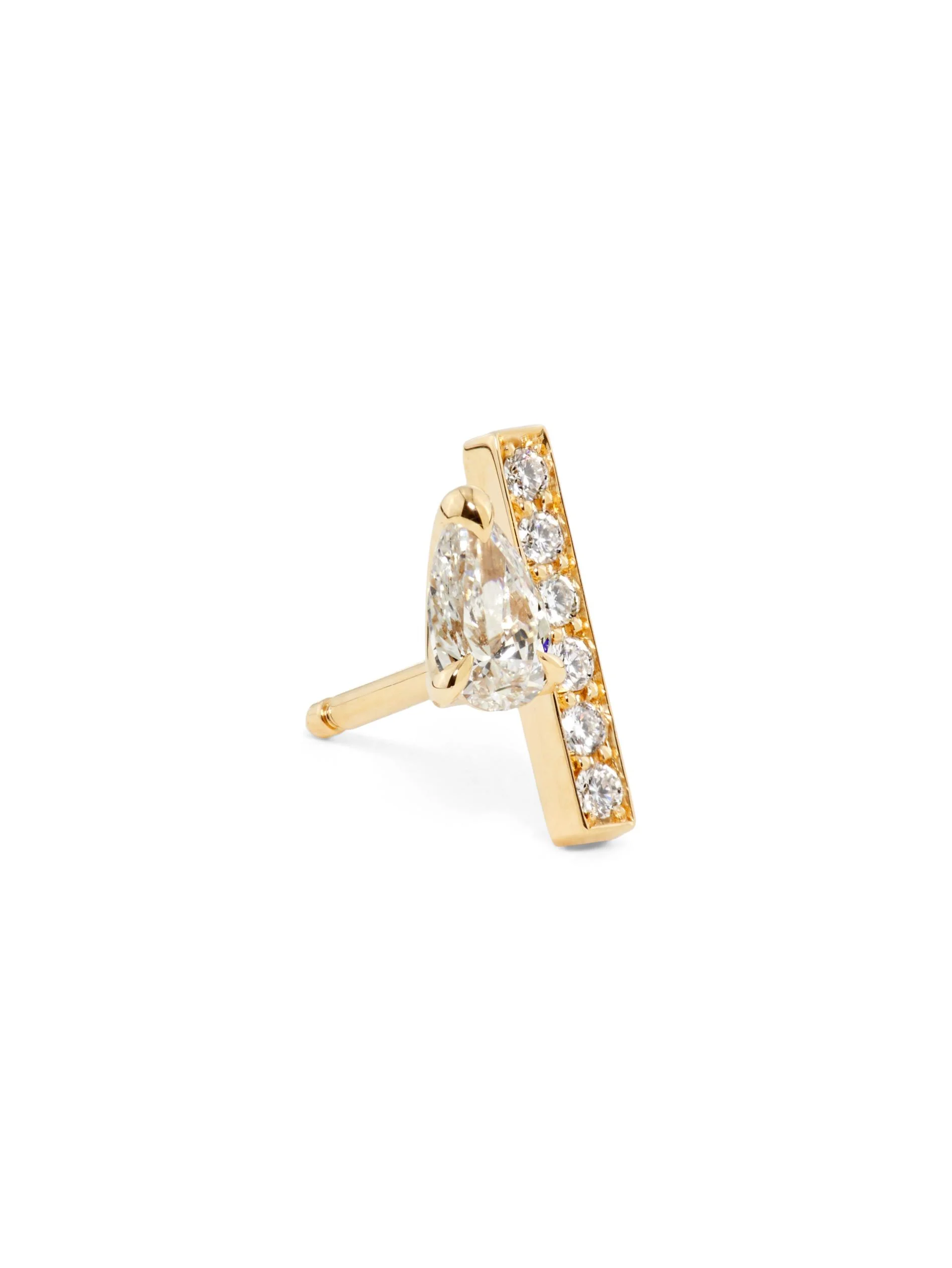 Women's Serti Sur Vide 18K Rose Gold & 0.32 TCW Diamond Single Stud Earring - Rose Gold - 1
