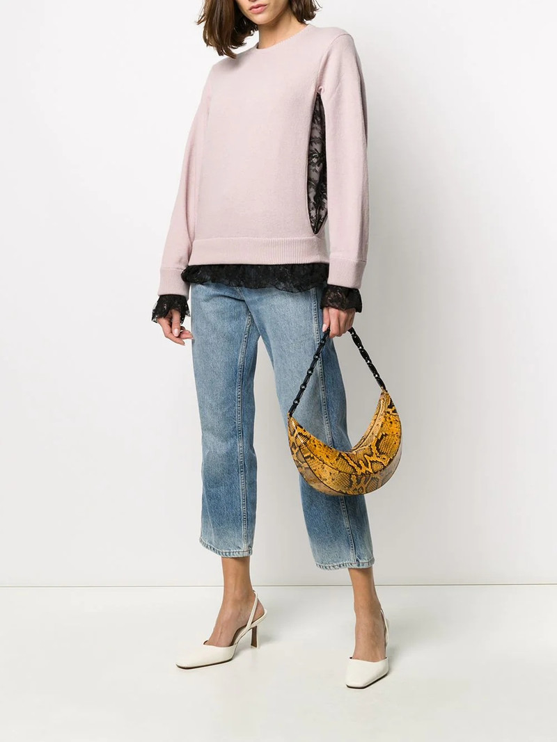 lace-trimmed jumper 1