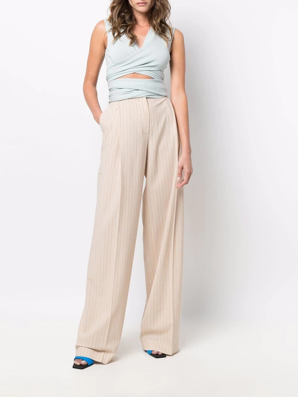 high waist wide leg trousers - 2