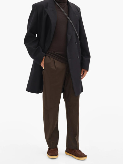 Lemaire Elasticated-waist cotton-twill trousers outlook