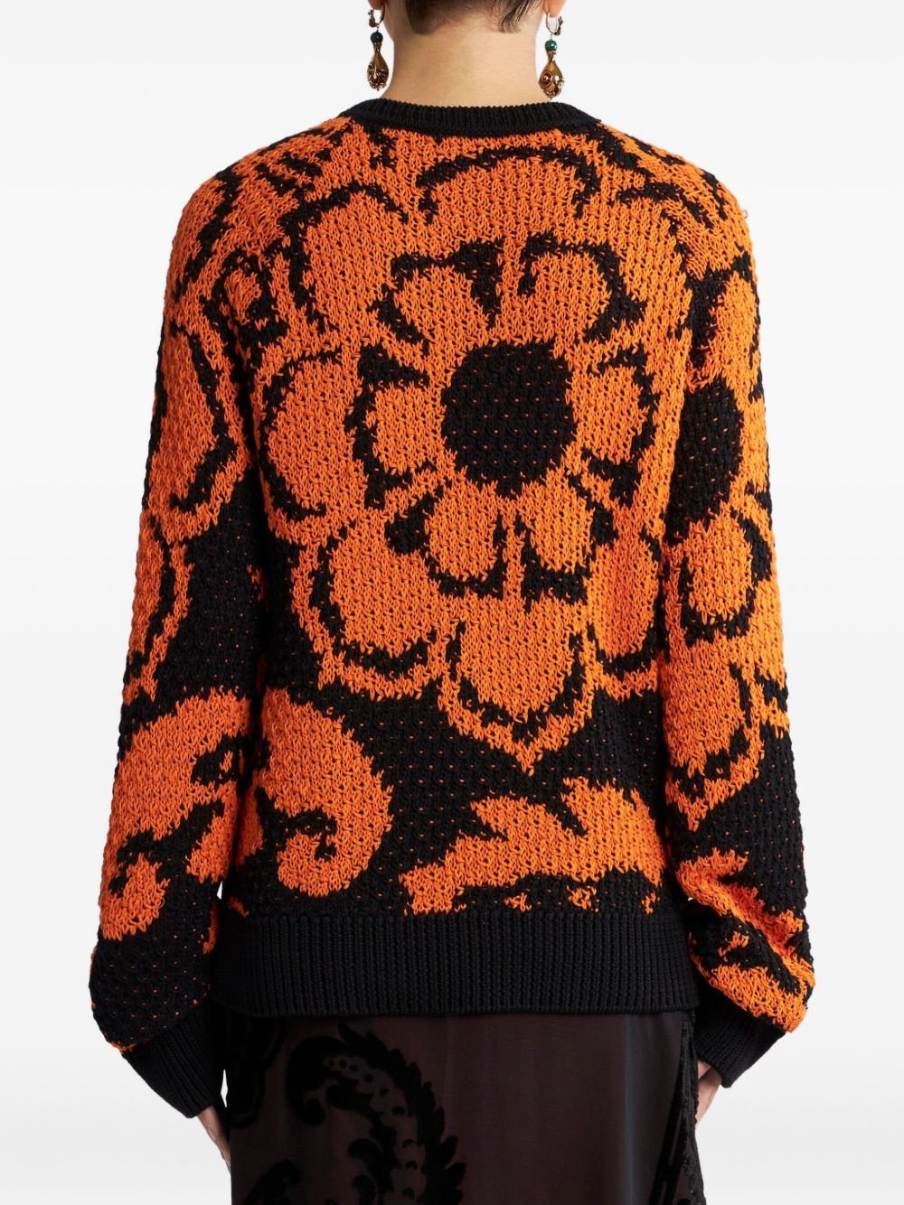 floral-jacquard jumper - 4