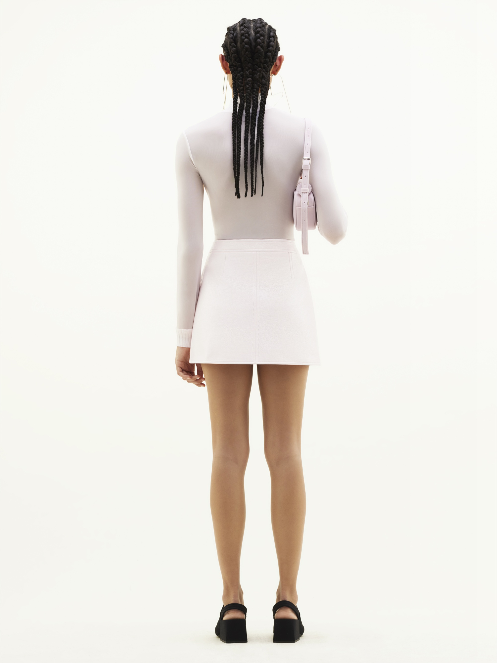 REEDITION VINYL MINI SKIRT - 4