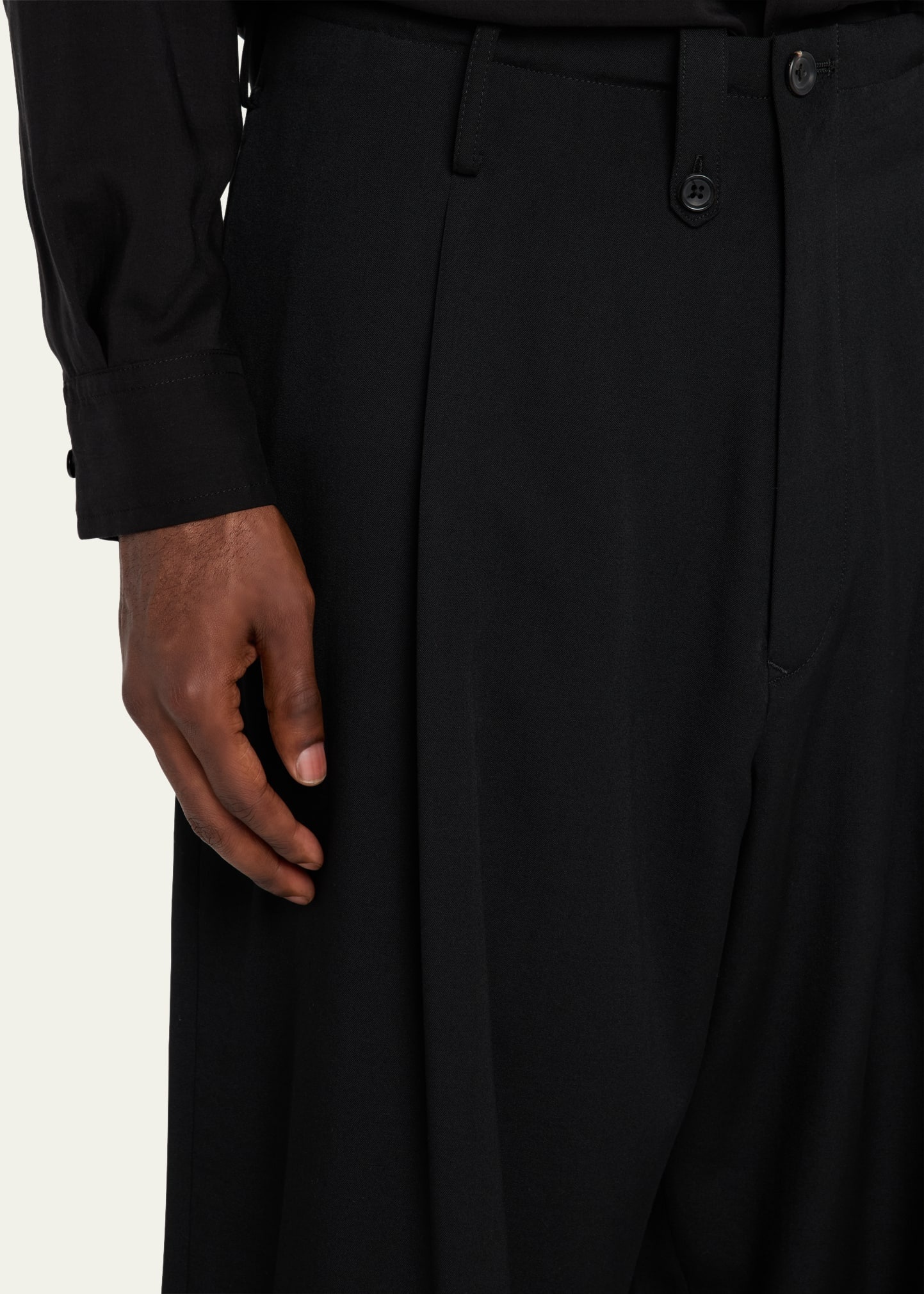 Men's Pleated Gabardine Pants - 5