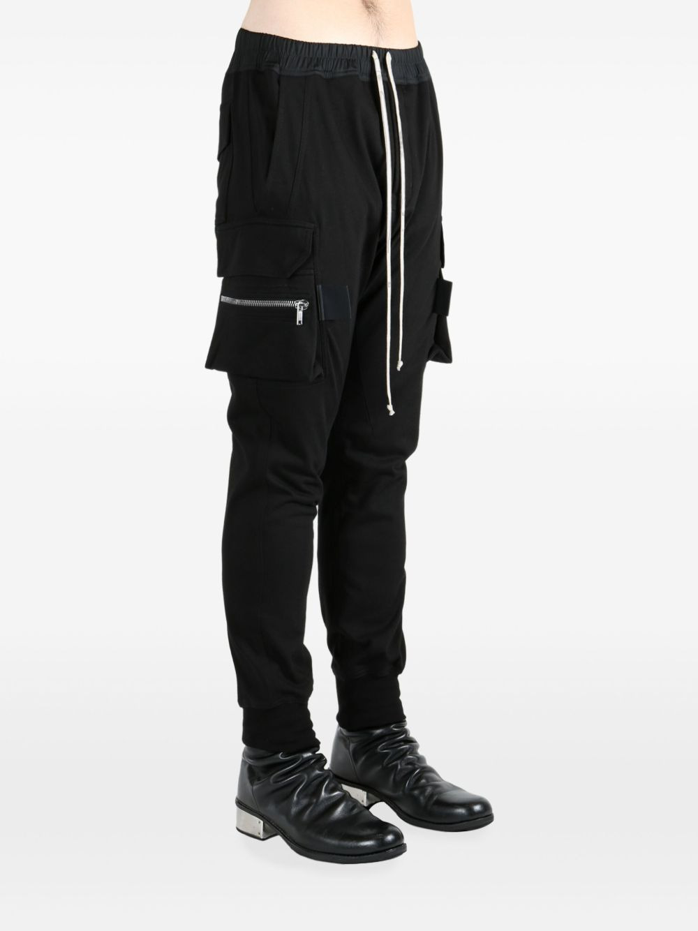 zip-pocket drawstring trousers - 3