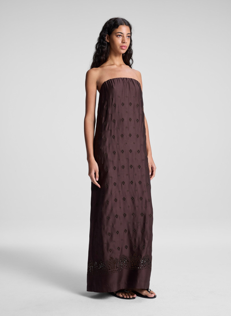 Dalia Strapless Embriodered Maxi Dress 4