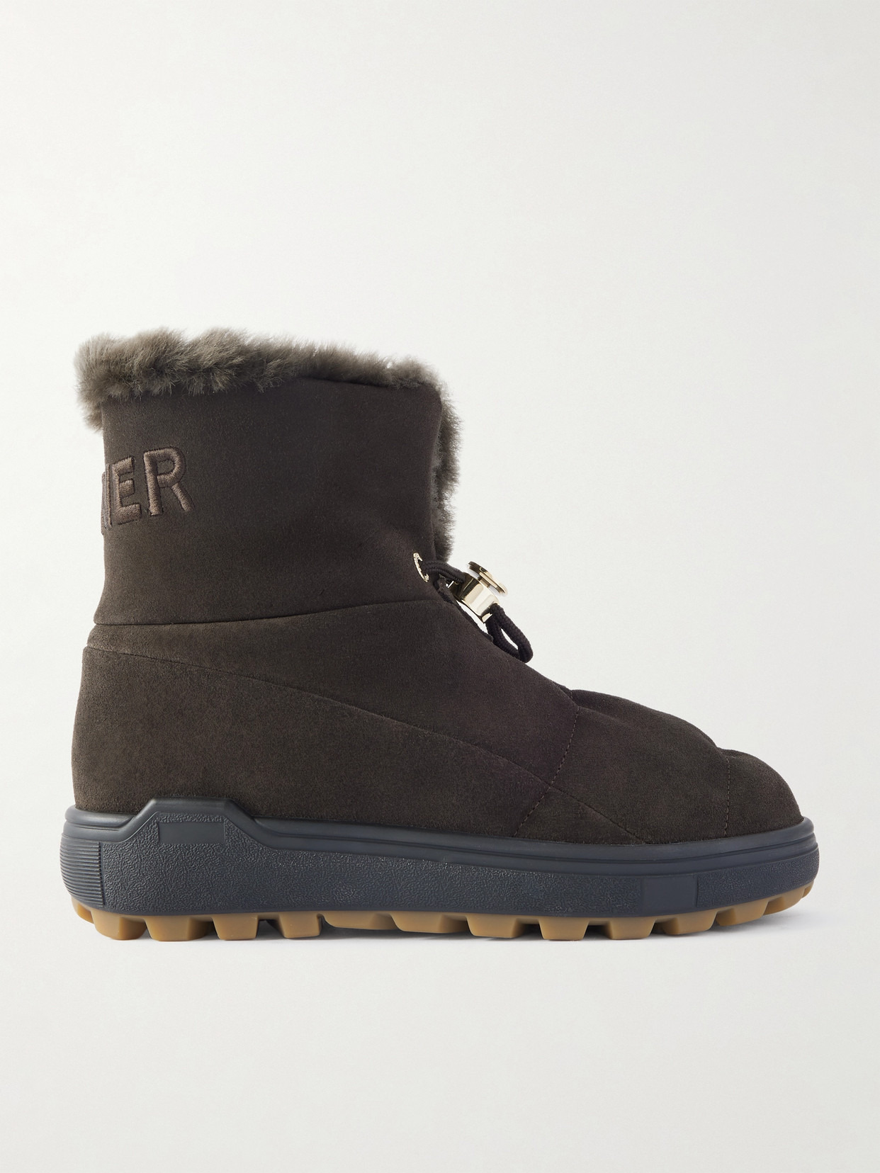Chamonix Embroidered Shearling-lined Suede Ankle Boots - 1