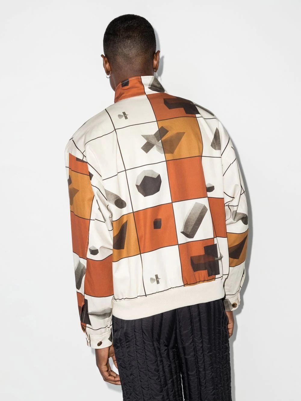 geometric-print bomber jacket - 3