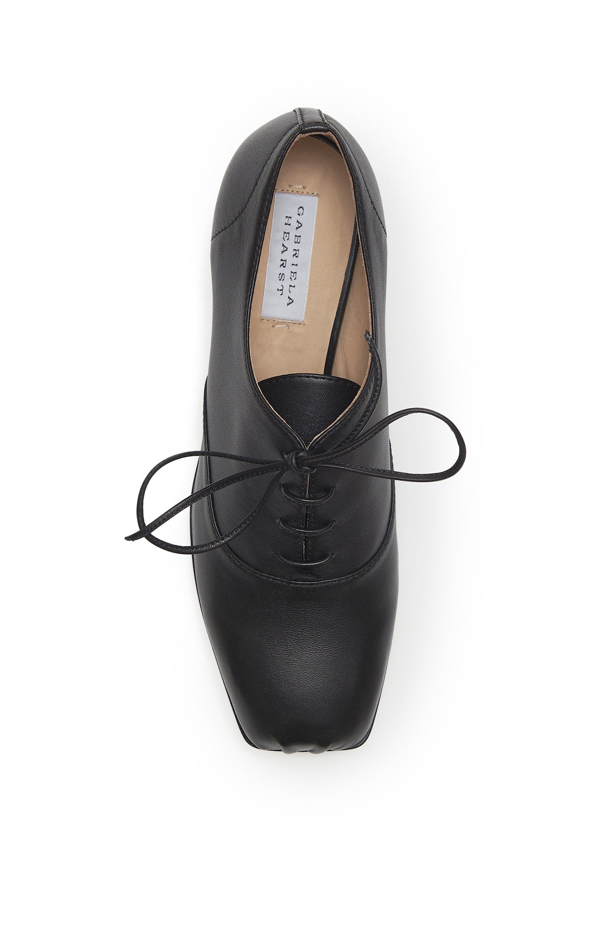 Clio Oxford Heel in Black Nappa Leather - 4
