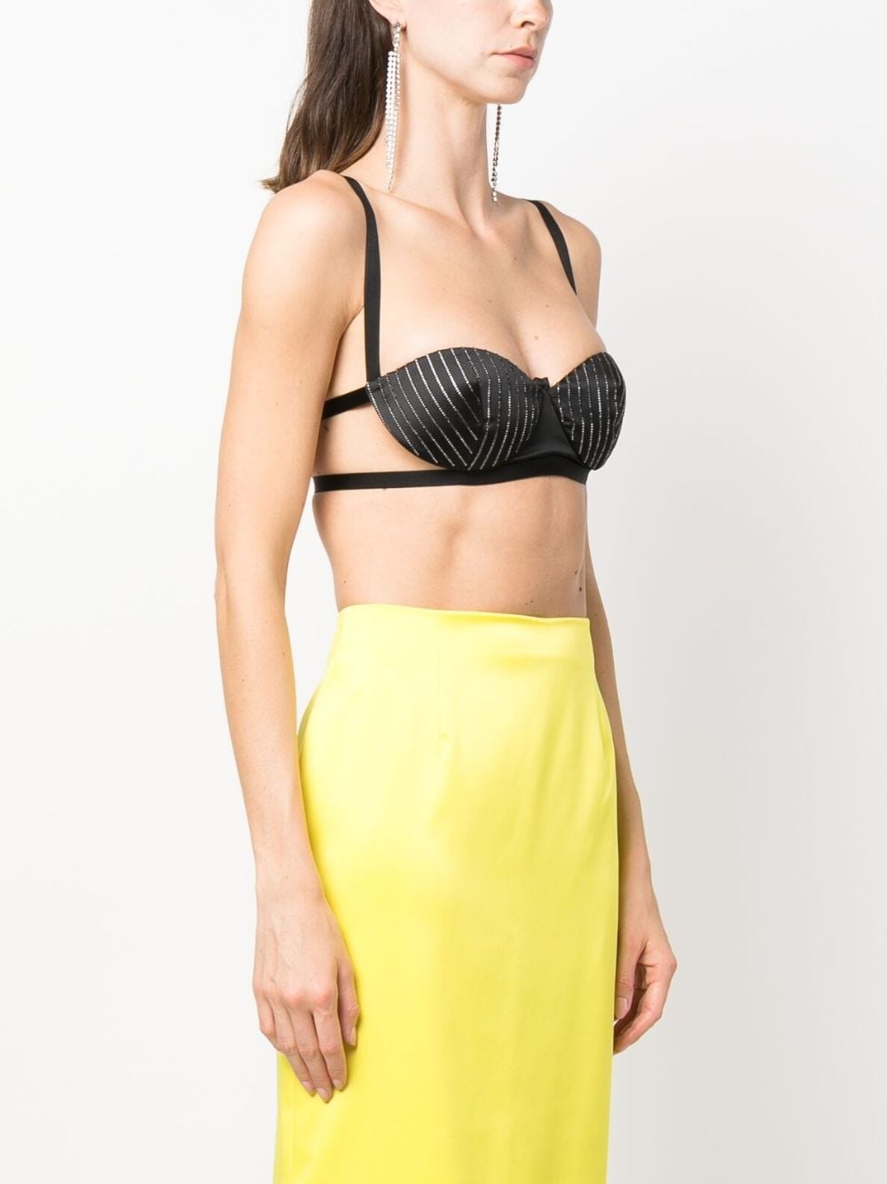 rhinestone-embellished bra top - 3