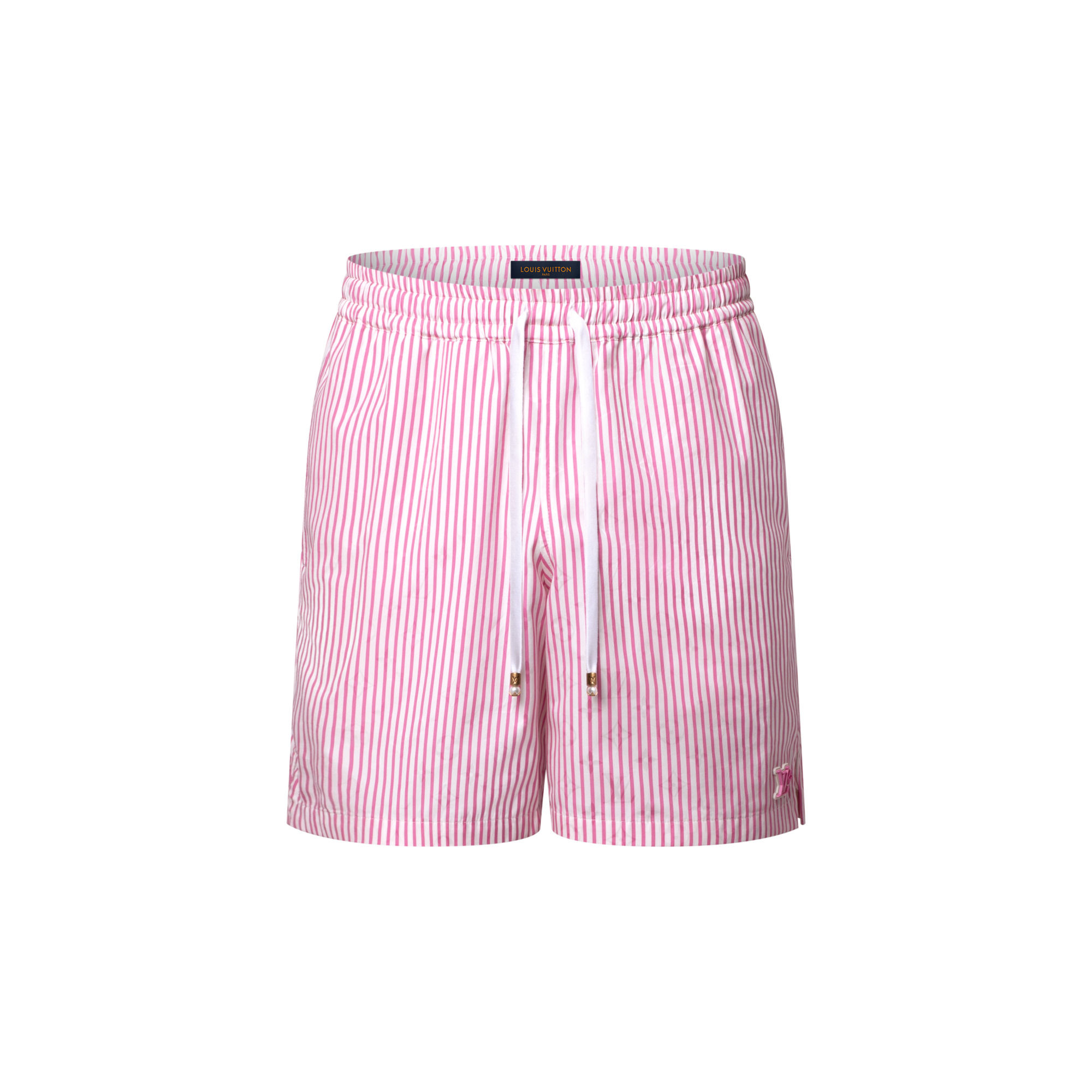 Monogram Striped Casual Shorts - 1