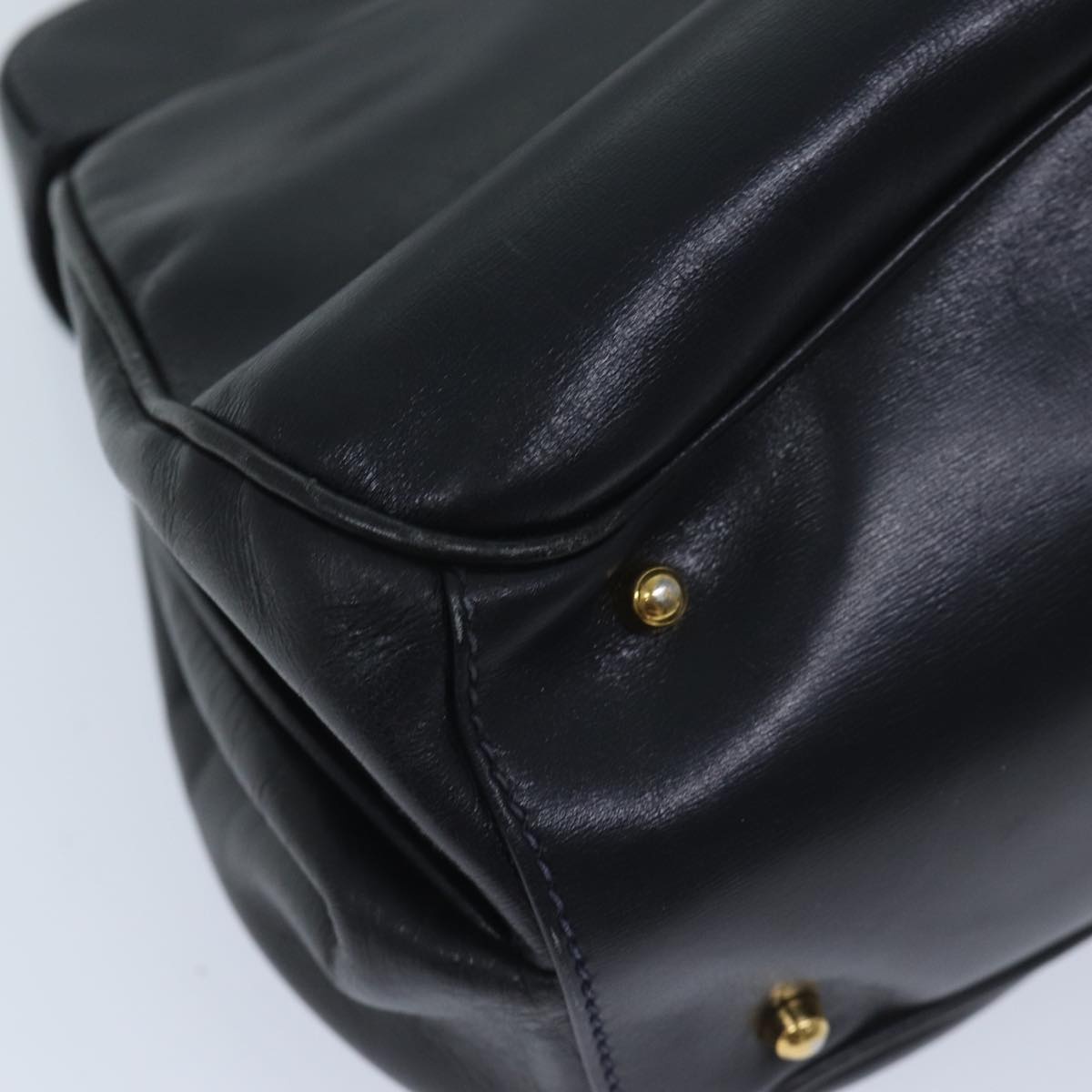 GUCCI Ready Lock Hand Bag Leather Navy 000 406 000 406 - 15