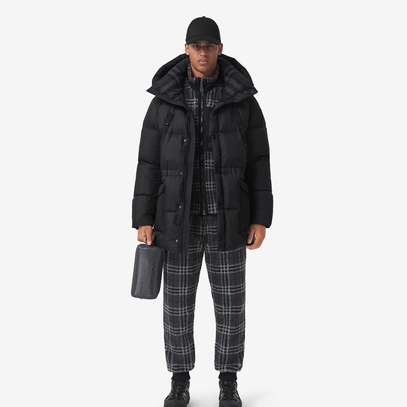 Burberry Logo Appliqué Nylon Puffer Coat outlook