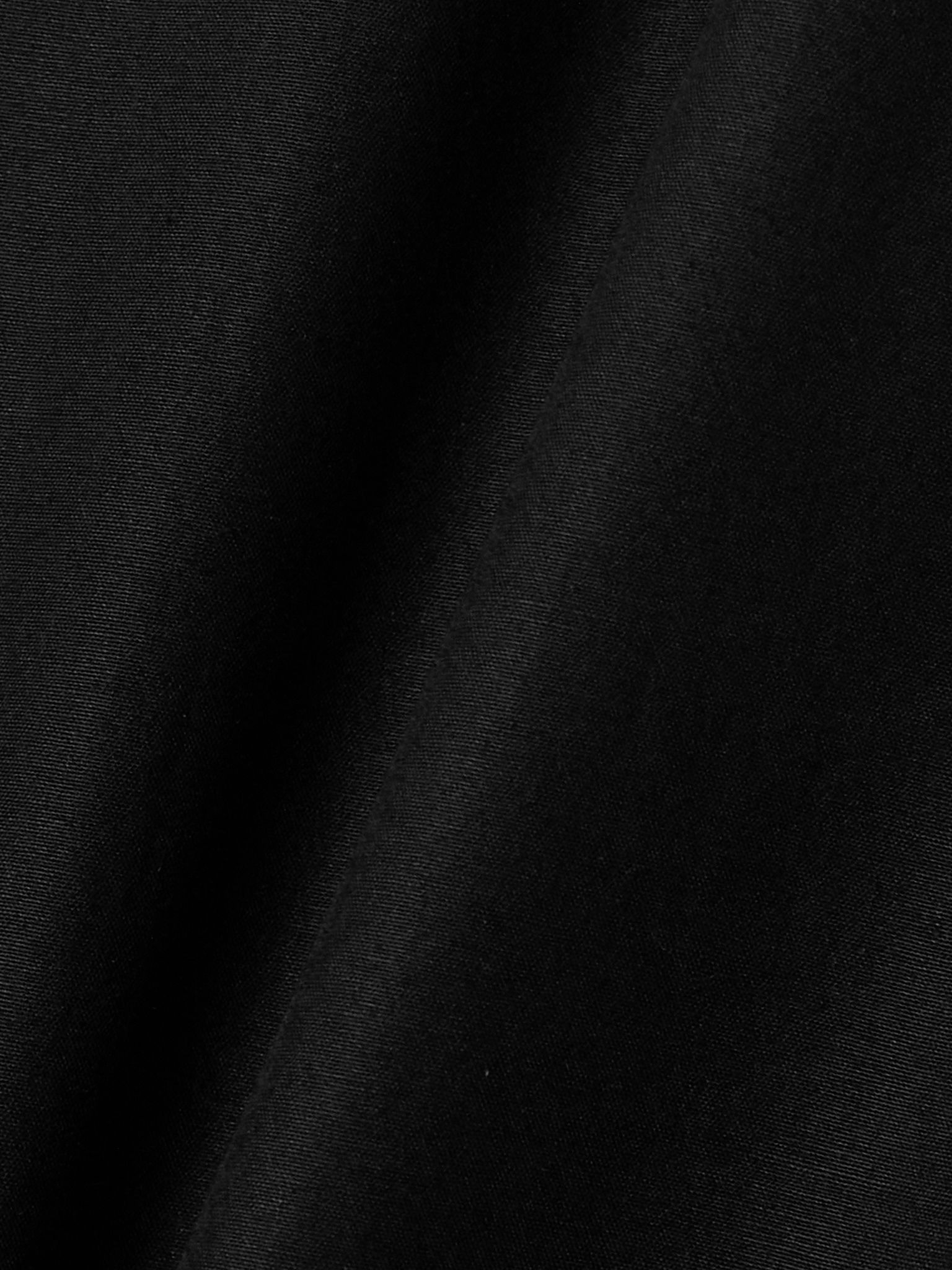Ruffled organic cotton-poplin mini dress Black - 4