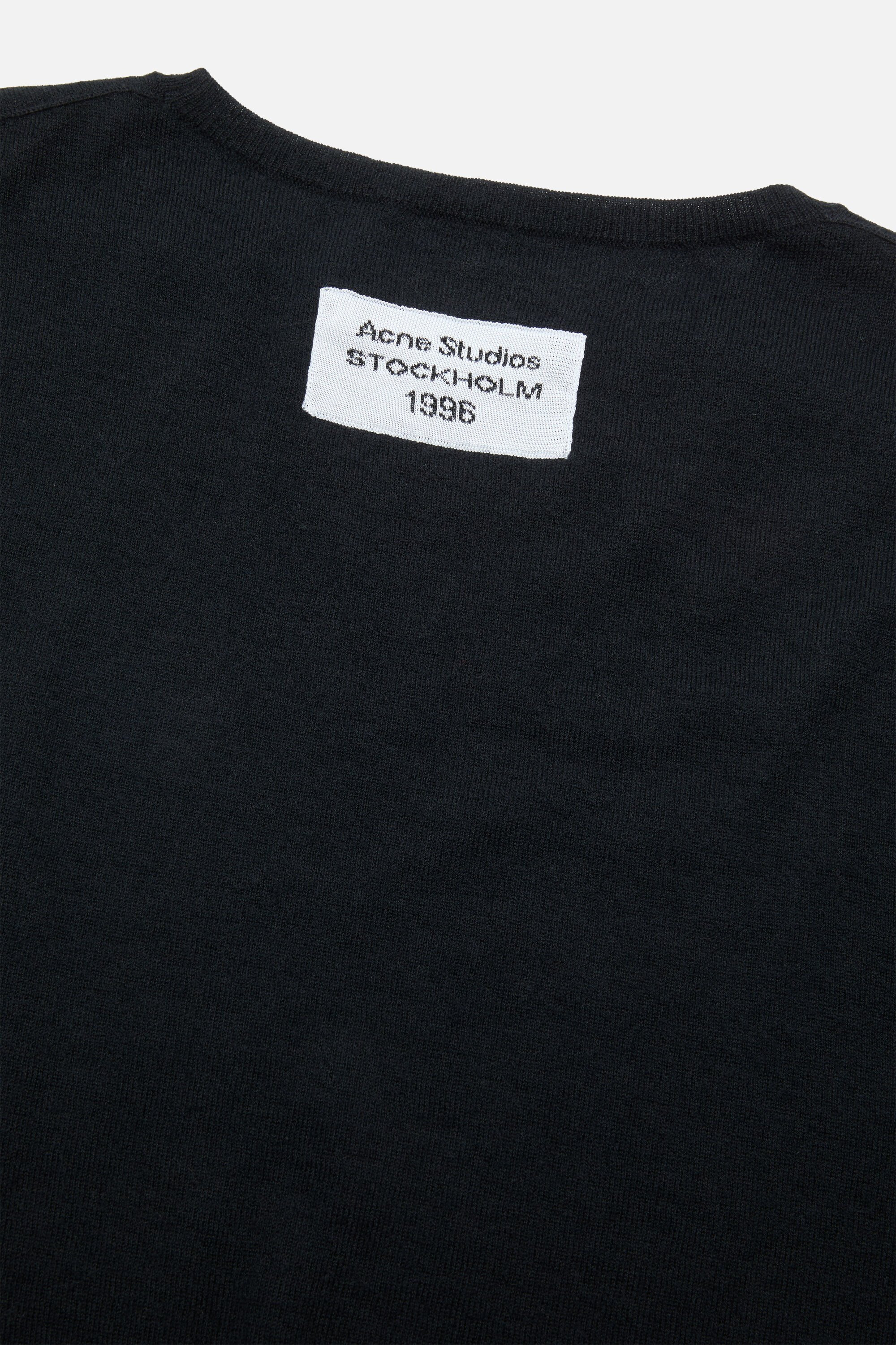 Crew neck jumper cashmere - Black - 5