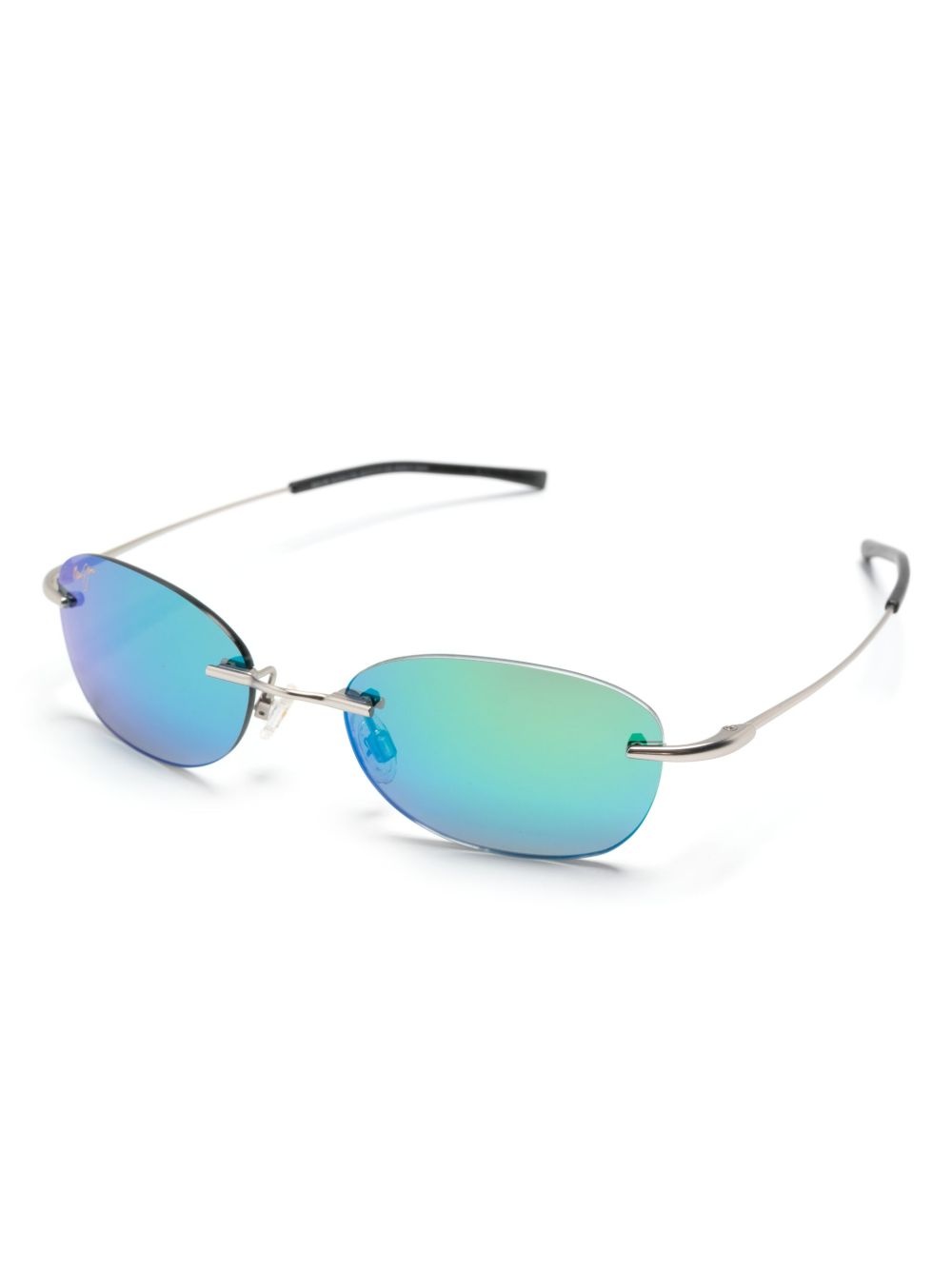 Aki Aki mirrored lenses oval-frame sunglasses - 2