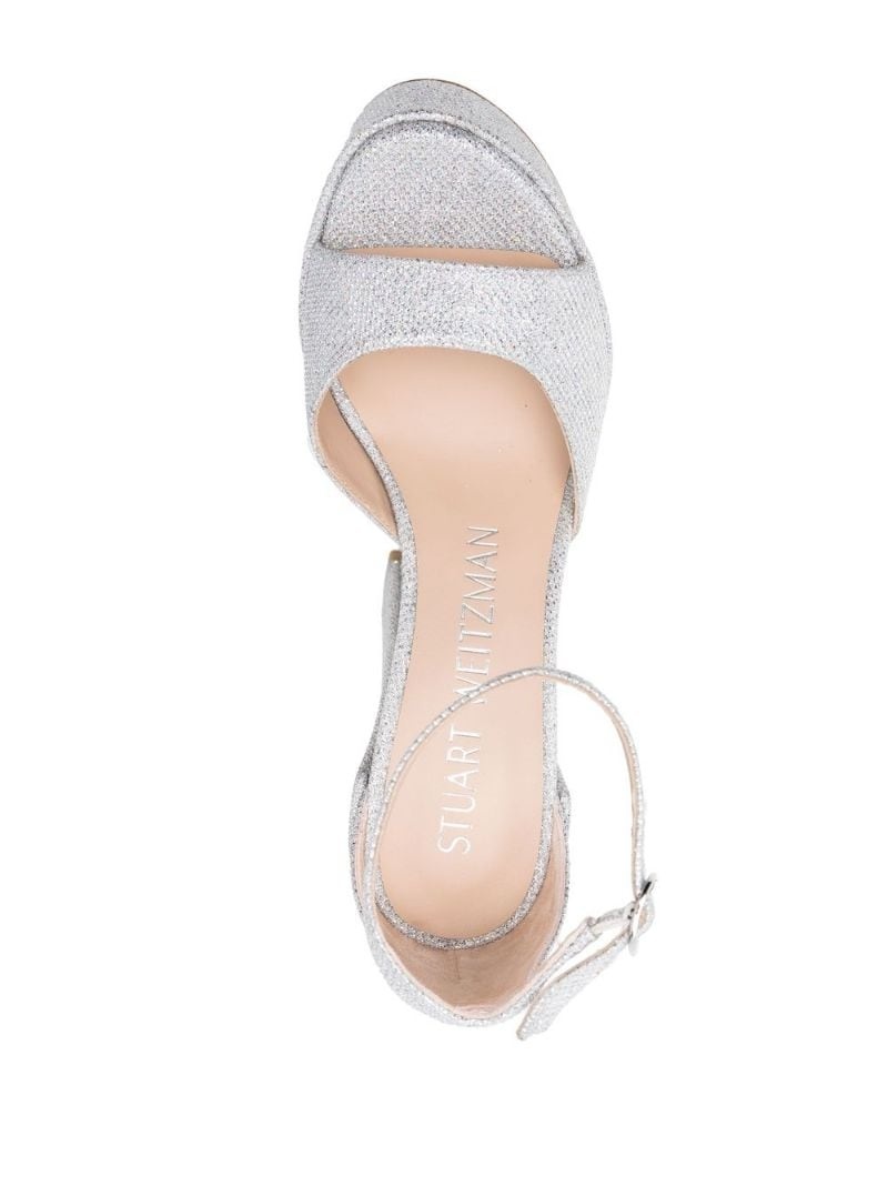 150mm glittered platform sandals - 4