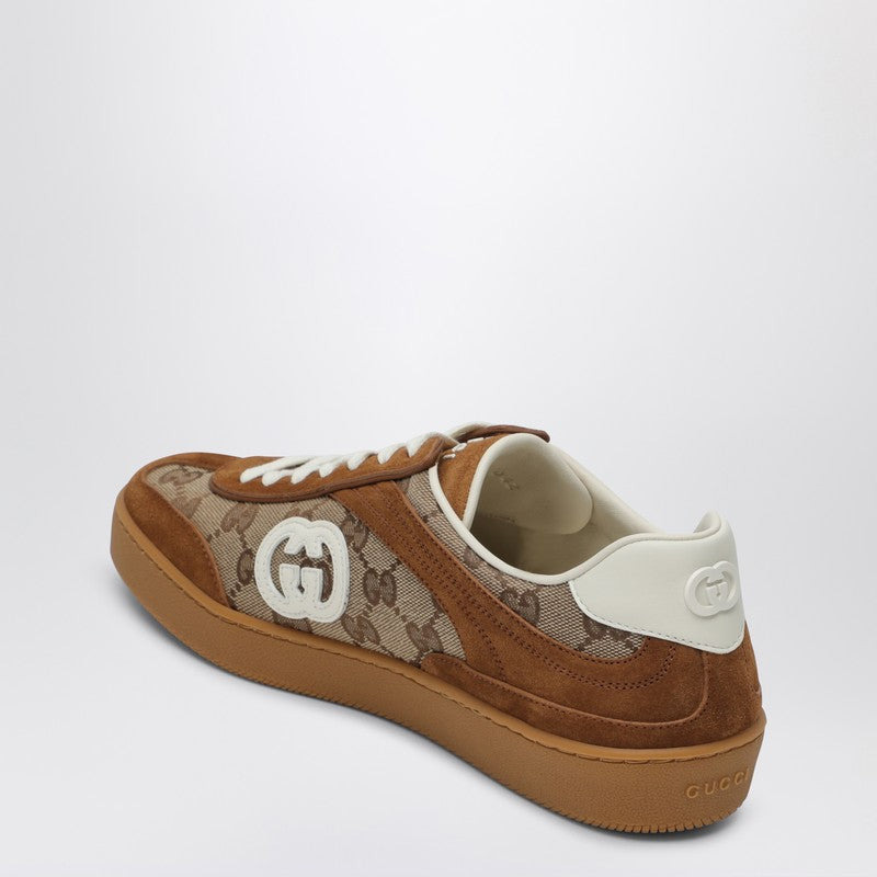 Gucci Brown G75 Sneaker In Suede And Gg Fabric Women - 2