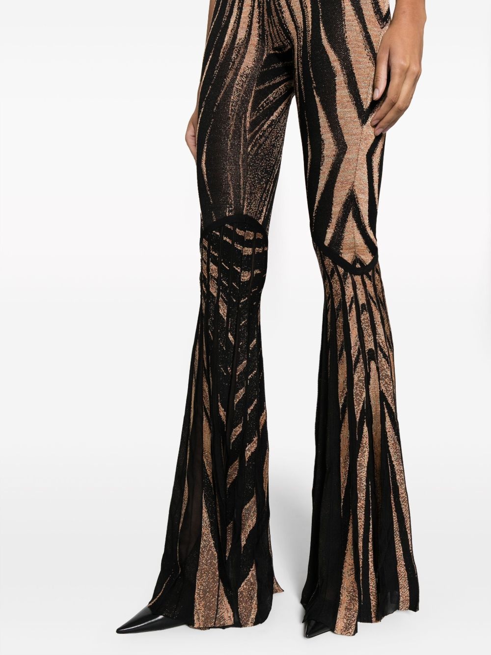 abstract-pattern flared jumpsuit - 5
