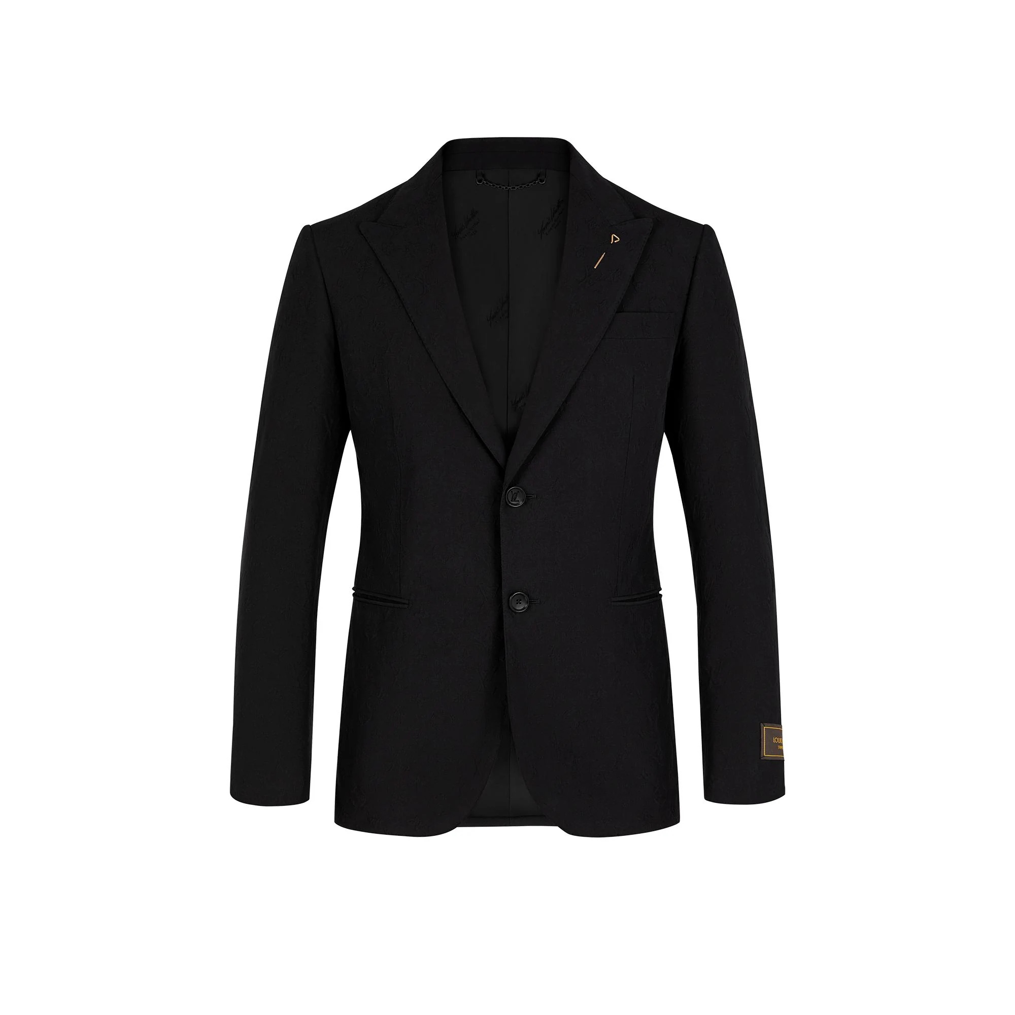 Embossed Monogram Single-Breasted Jacket - 1