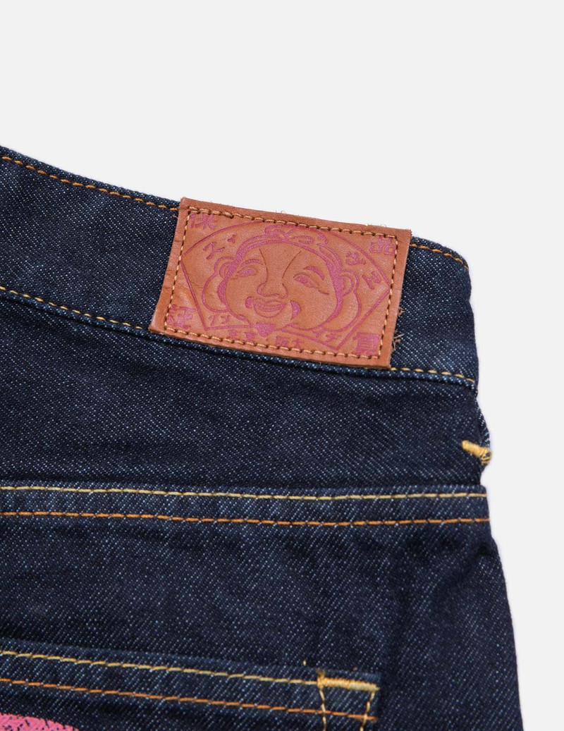 DAICOCK PRINT WIDE LEG JEANS 10