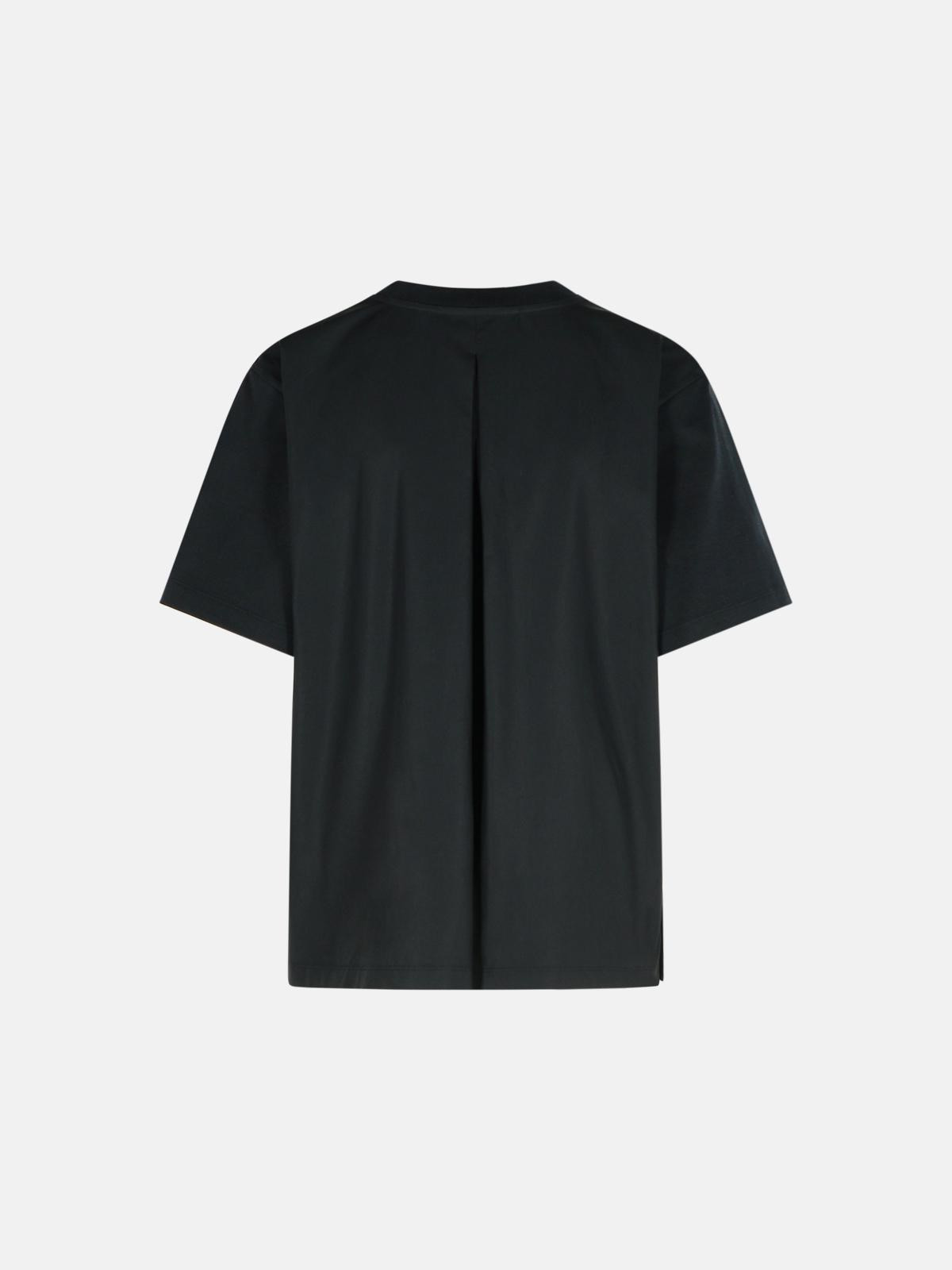 BLACK COTTON T-SHIRT - 3