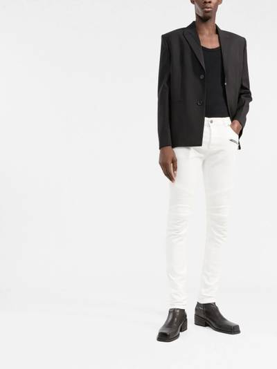 Balmain panelled skinny jeans outlook