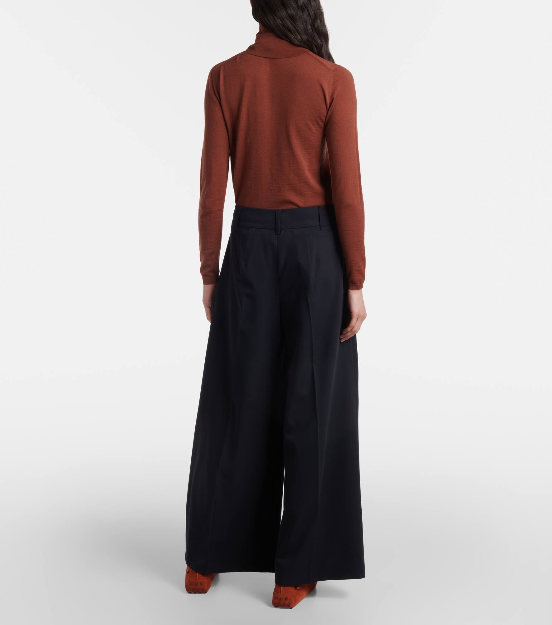 Nichols virgin wool wide-leg pants - 3