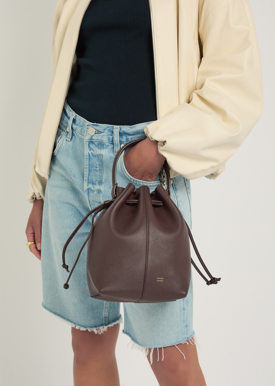Mansur Gavriel Flores Grained Leather Bucket bag - 5