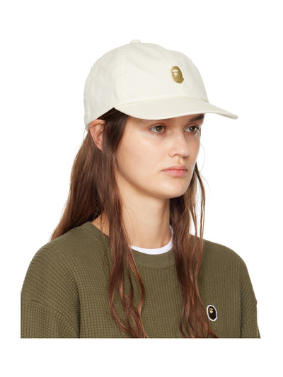A BATHING APE® White One Point Cap outlook