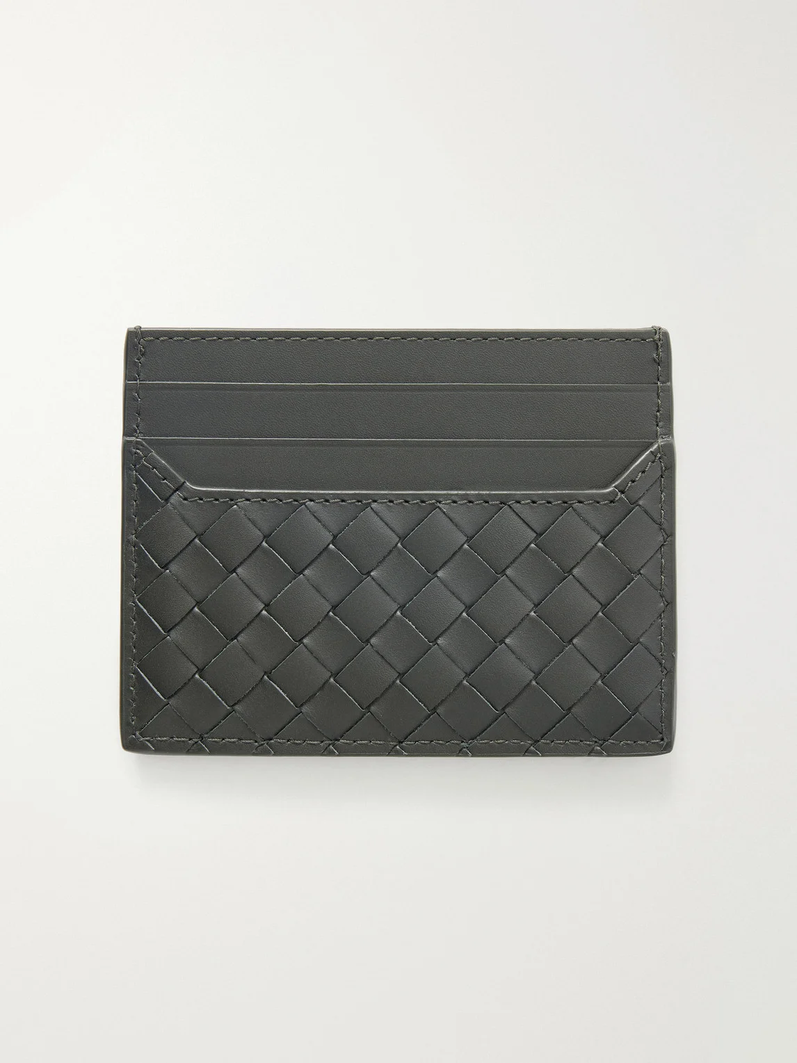 Intrecciato Leather Cardholder - 1