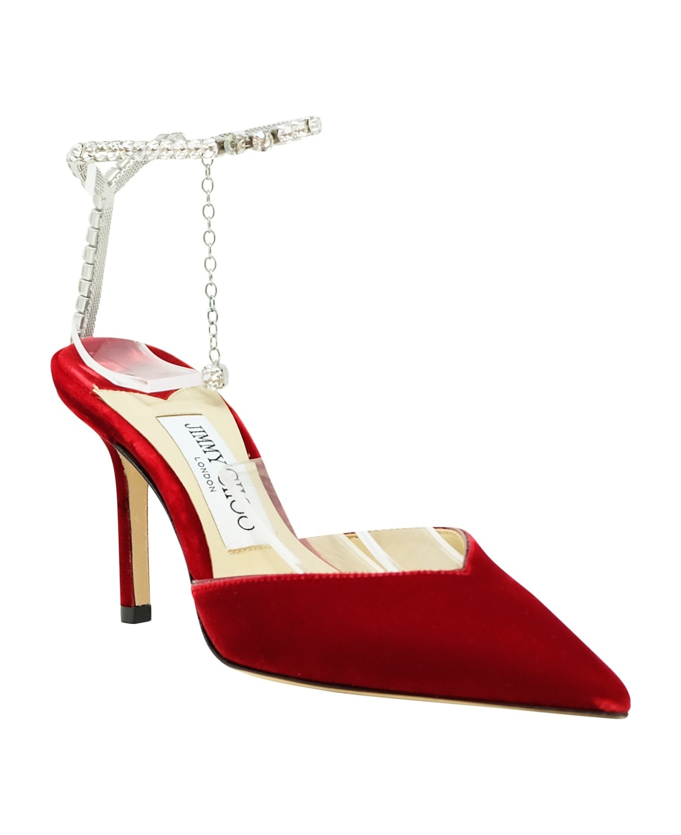 Jimmy Choo Red Velvet Saeda Slingback - 2