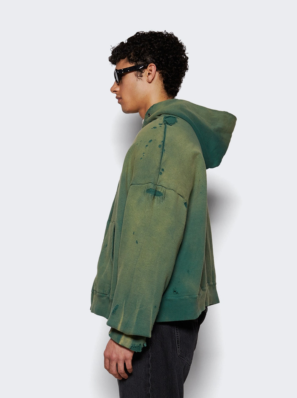 Zip Up Hoodie Green - 4