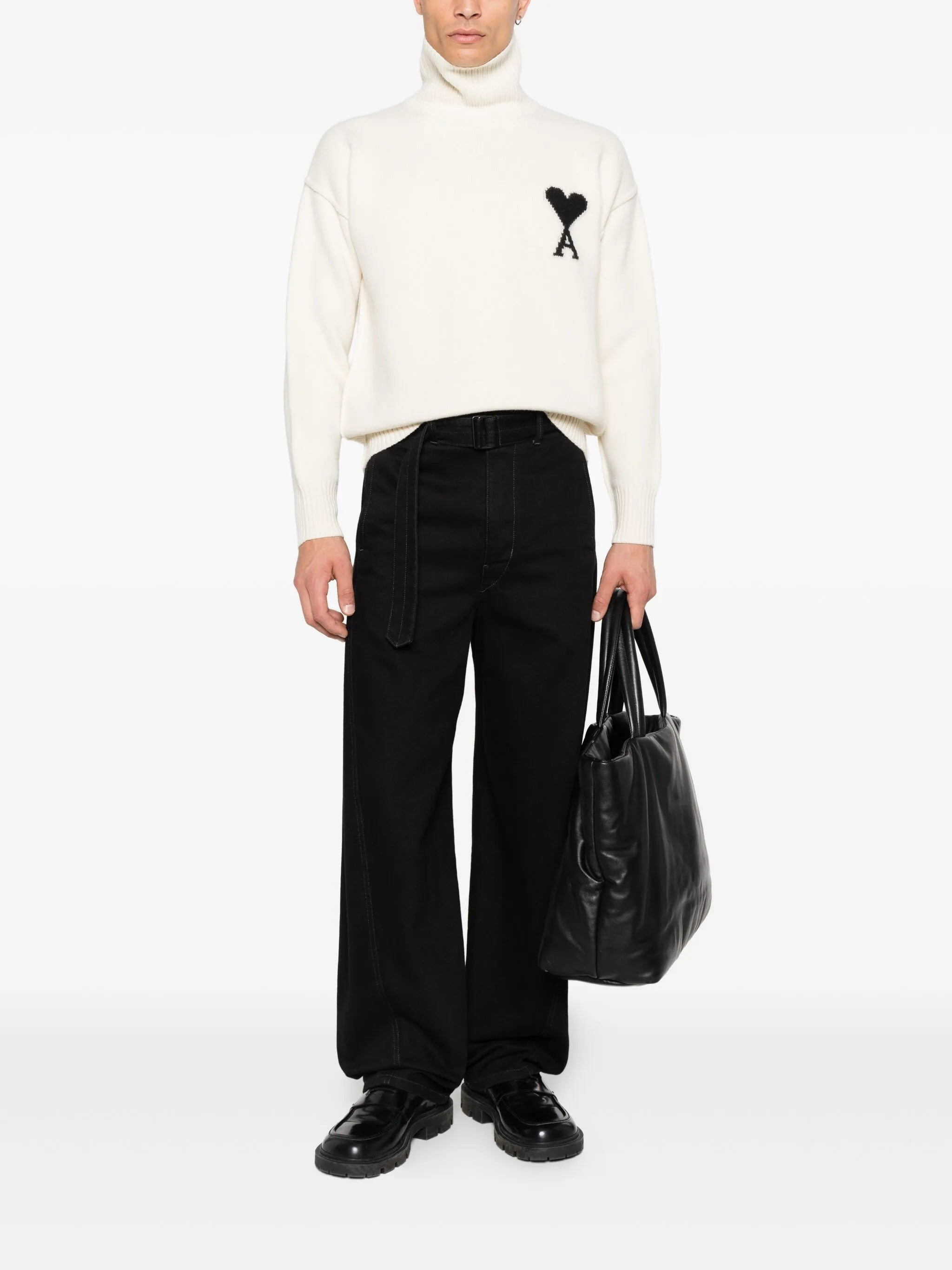 Ami Paris Logo Turtleneck Sweater - 2