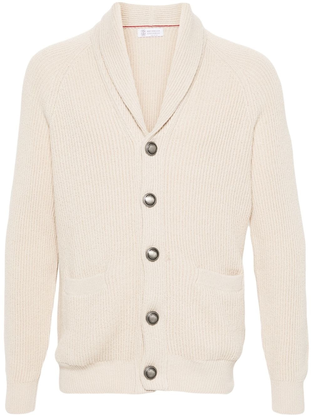 ribbed-knit cardigan - 1