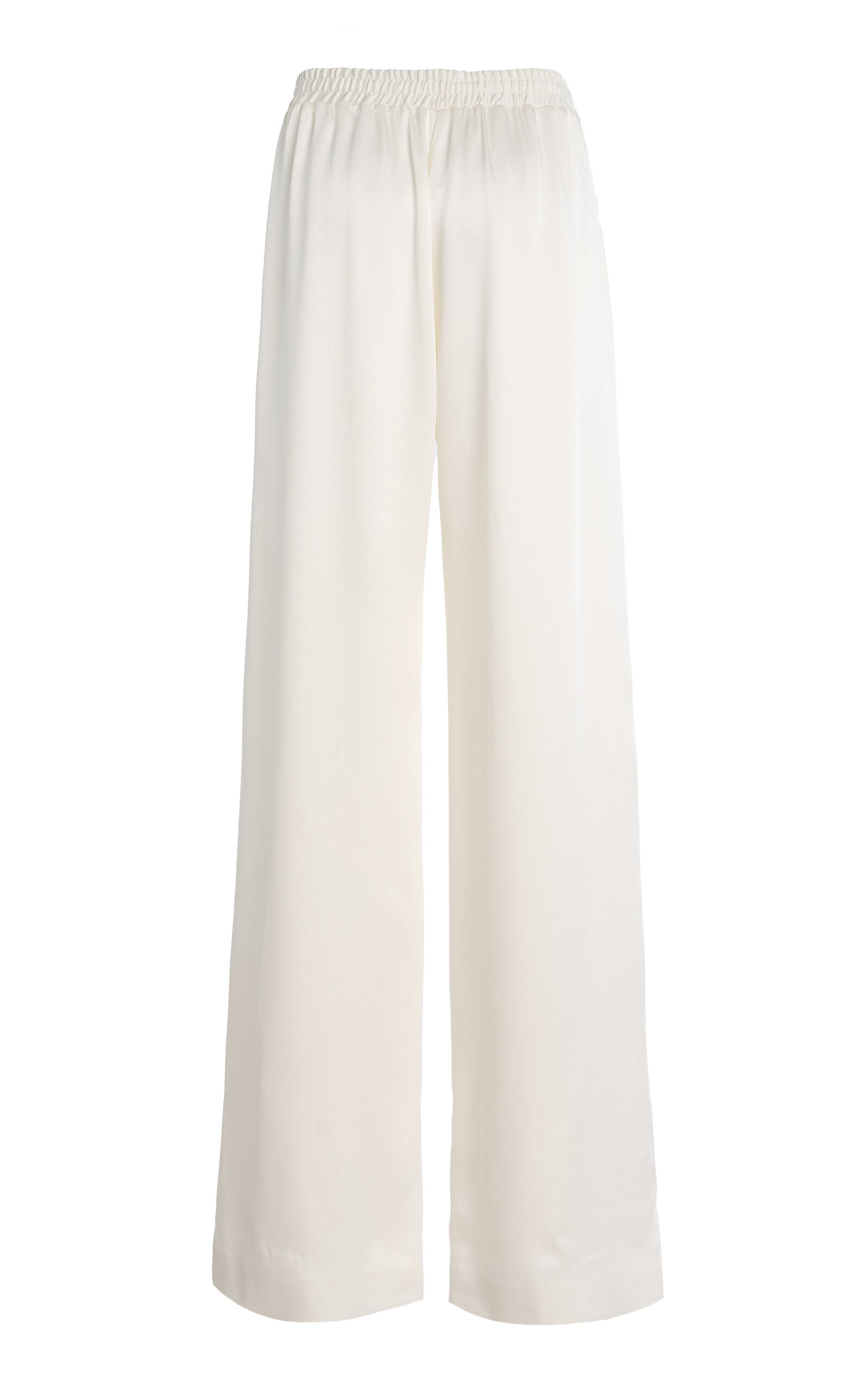Silk Georgette Wide-Leg Pants ivory - 5