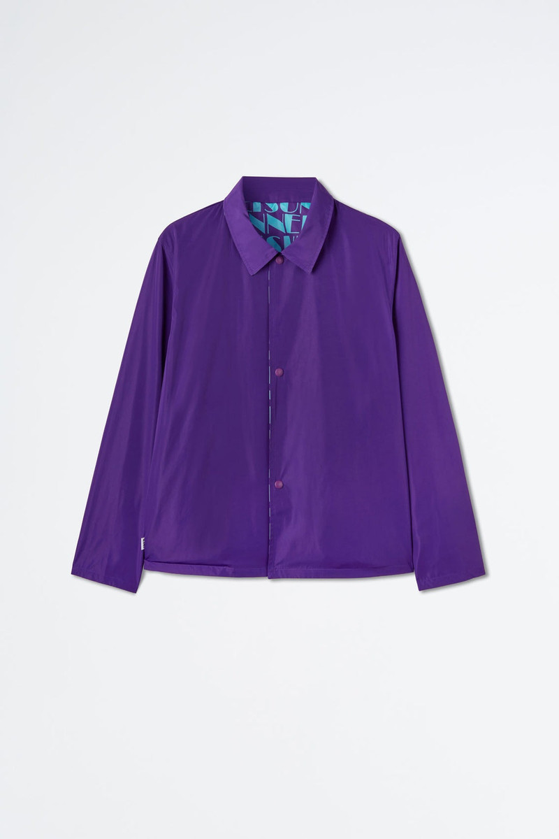 REVERSIBLE AZURE & PURPLE LOGO JACKET 4