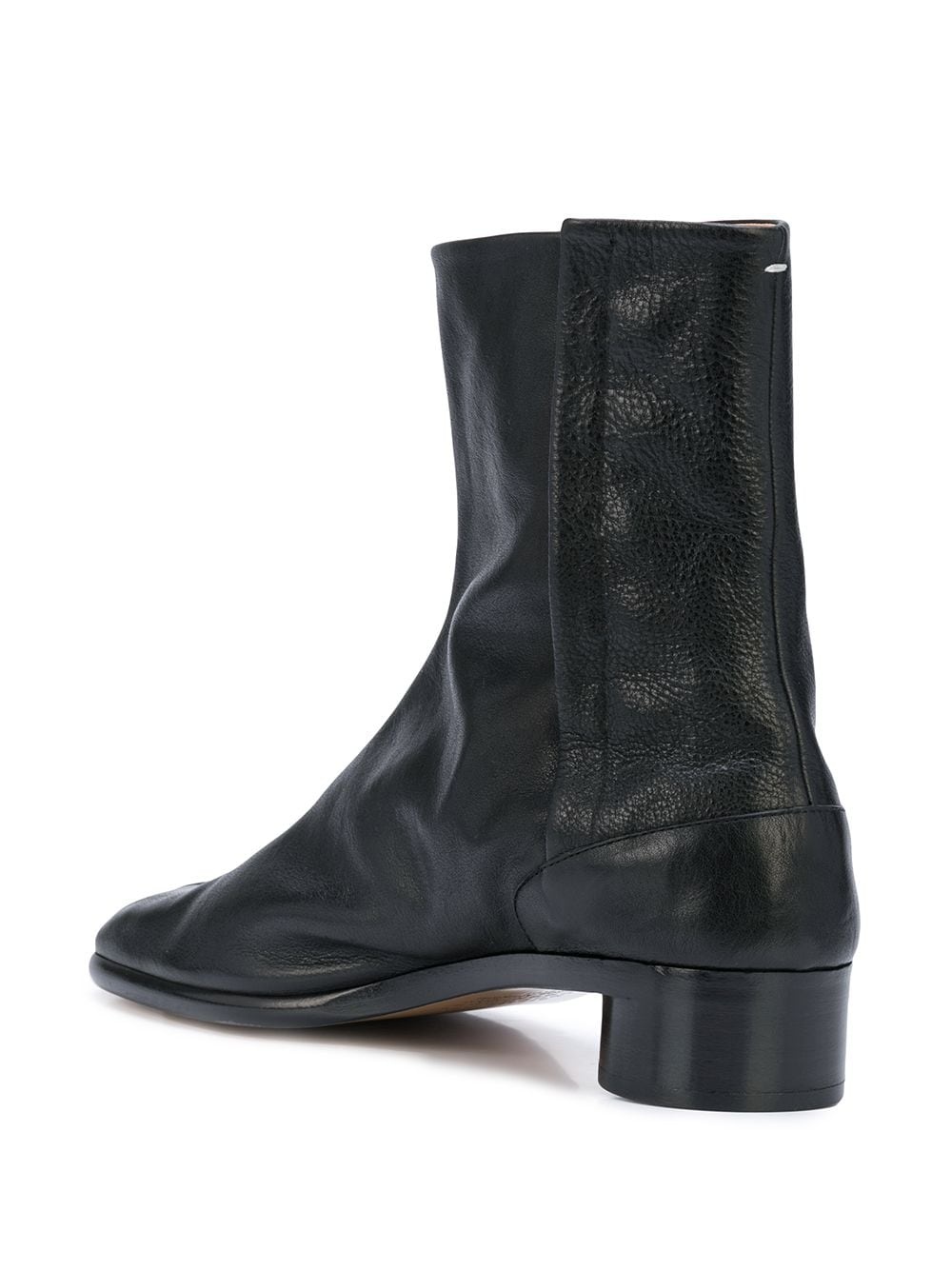 low heel leather Tabi boots - 3