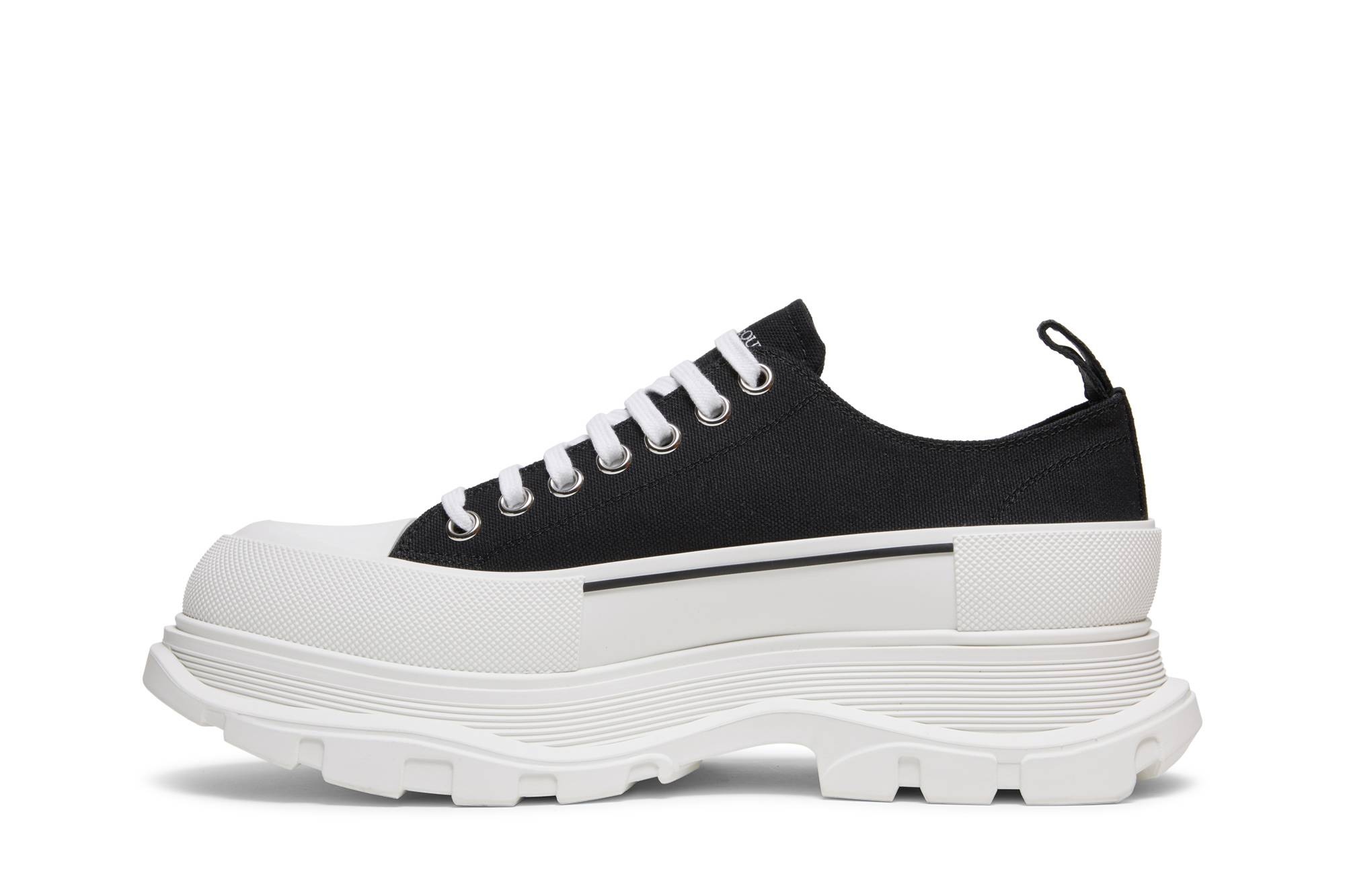 Alexander McQueen Tread Slick Lace Up 'Black White' - 3